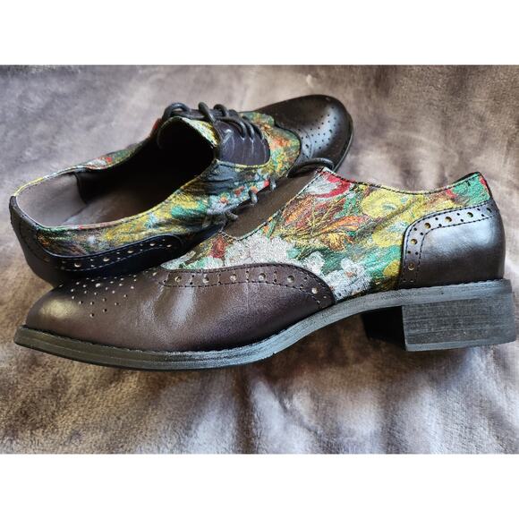 Handmade  Leather Oxfords, womens size 42 EUR or 11US - Picture 6 of 7